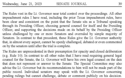 Senate Impeachment Rules